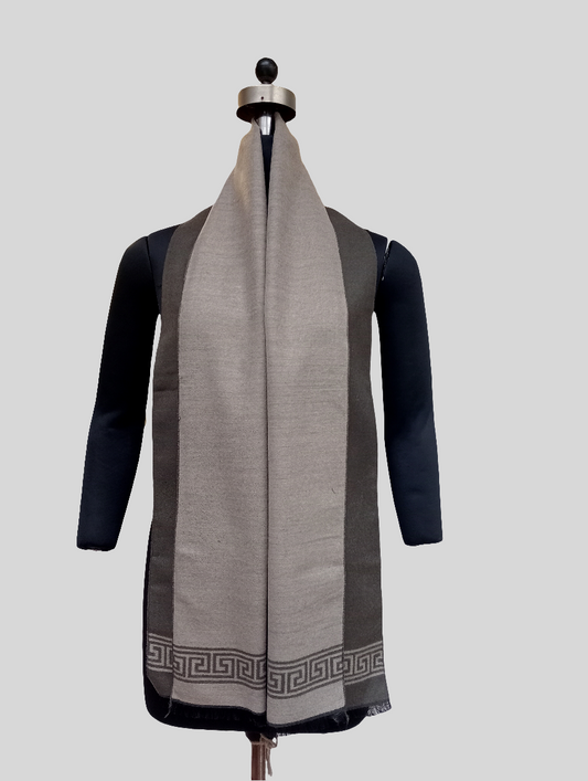 Silk wool reversible stole