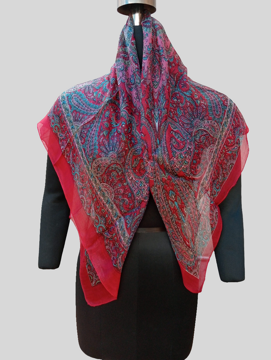 silk scarf ( red )