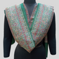 Green Self jacquard shawl with woven jamawar border