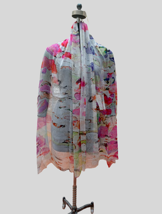 Colour full chiffon stole