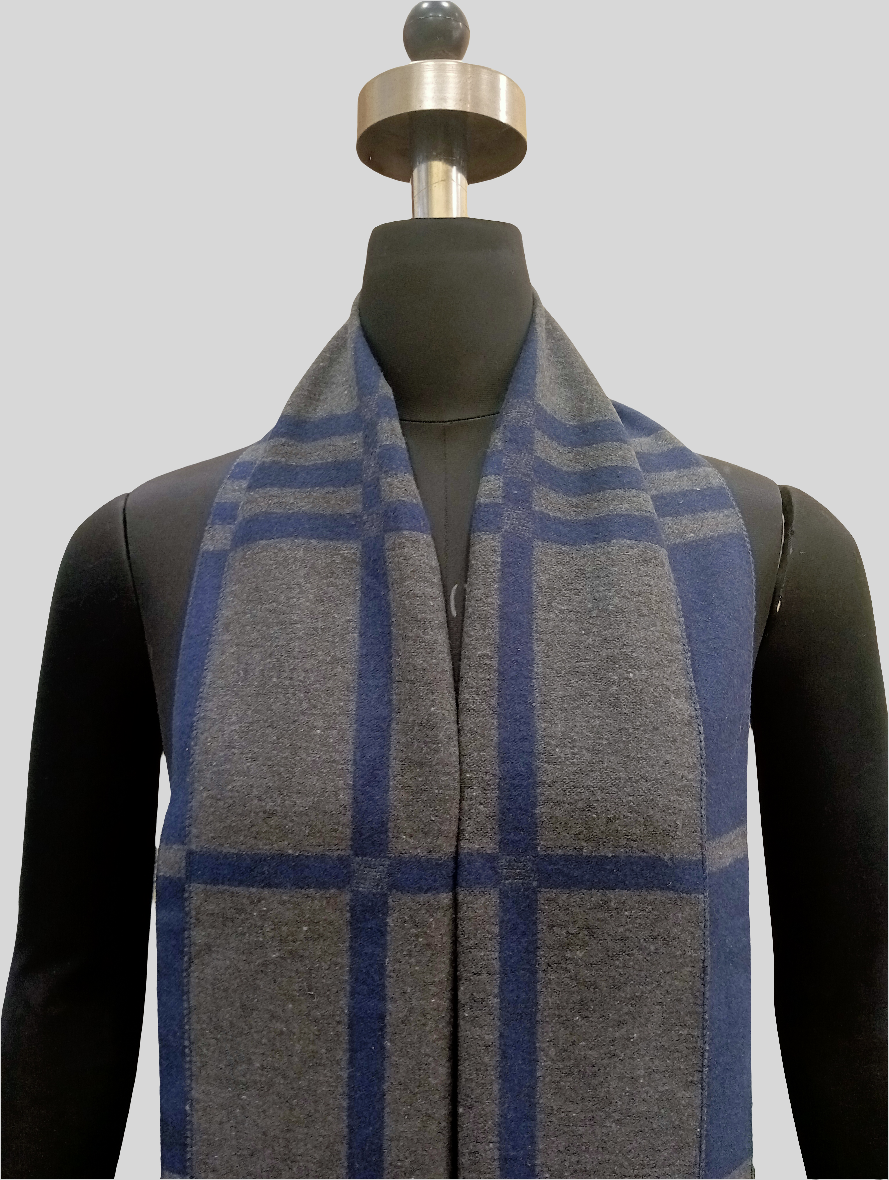 Reversible silk wool stole