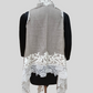 Super Fine wool velvet Applique work lace jacket