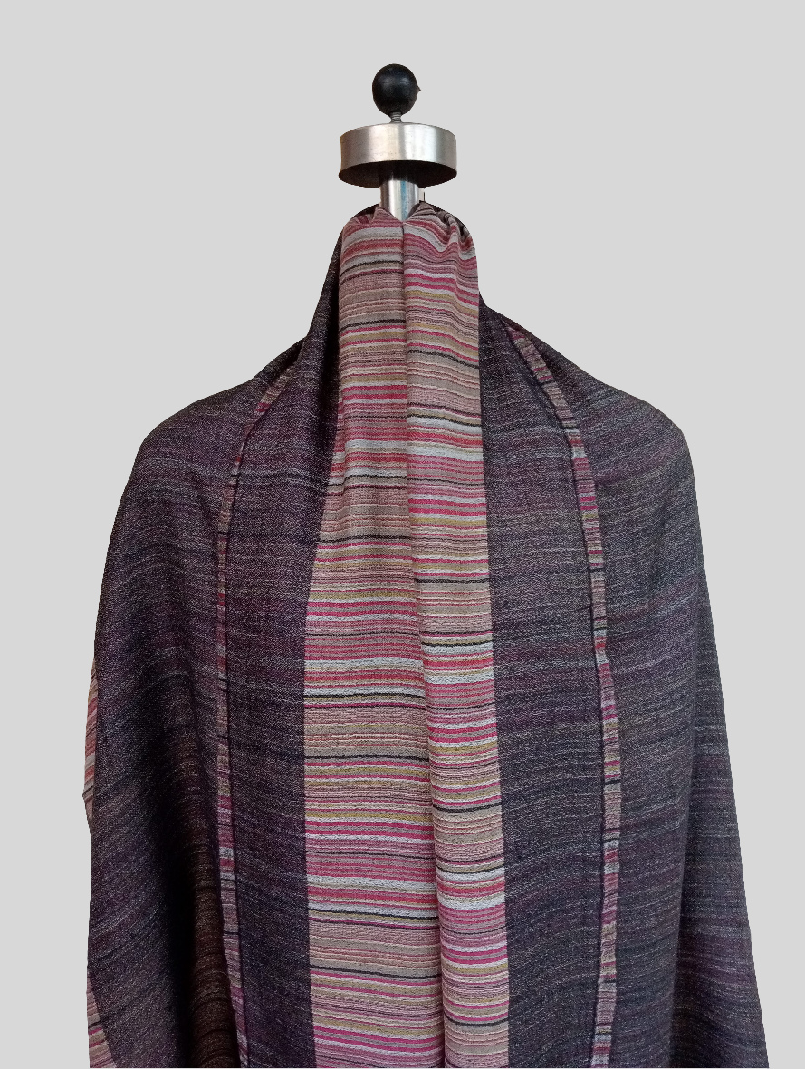 Reversible super fine wool stole