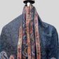 Self jacquard shawl with a chinar design jamawar border