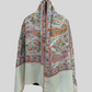 Hand Embroidered Kalamkari Shawl - Grey