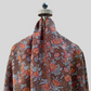 Orange Floral flower print shawl