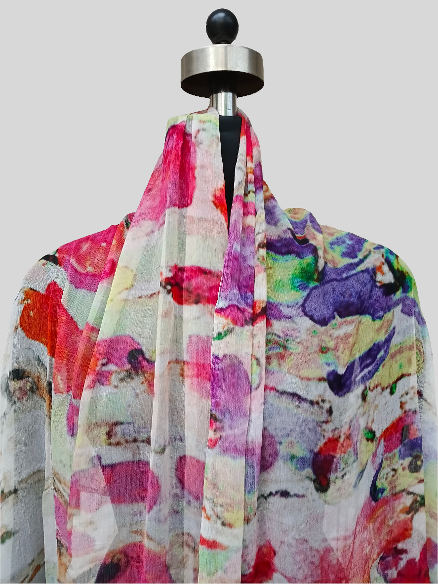 Colour full chiffon stole