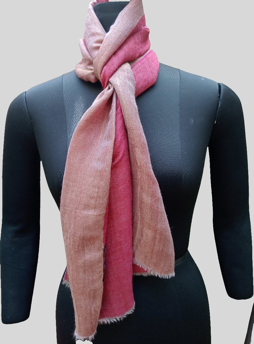 Zari reversible scarf - red