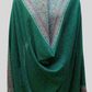 Green Self jacquard shawl with woven jamawar border
