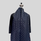 Check with dot design Silk wool stole
