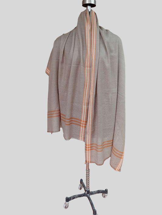 Ladies beige Stripe stole