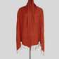 Silk wool stole with tassels