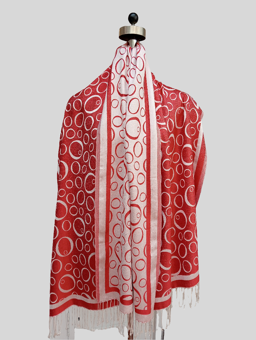 Reversible Circle design silk stole