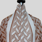 Silk wool Geometric design reversible stole