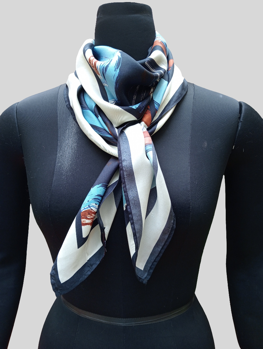 Pure silk scarf-abstract