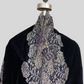 Plain Velvet stole with zari lace