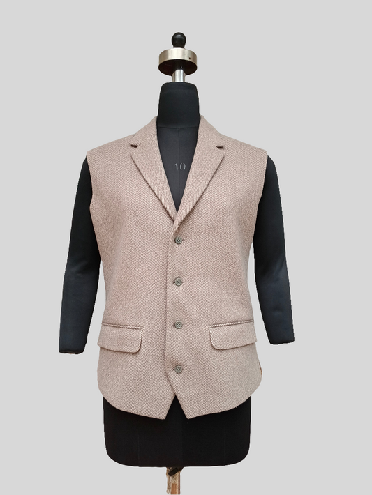 Fine wool herringbone jacket