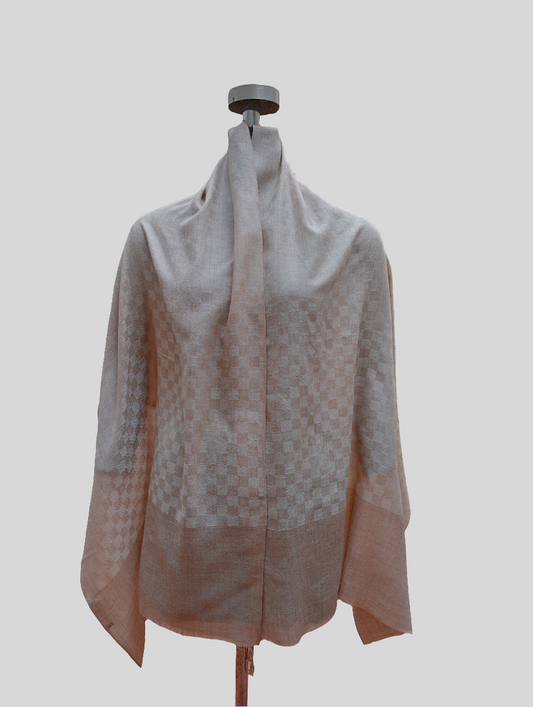 Super fine wool check stole