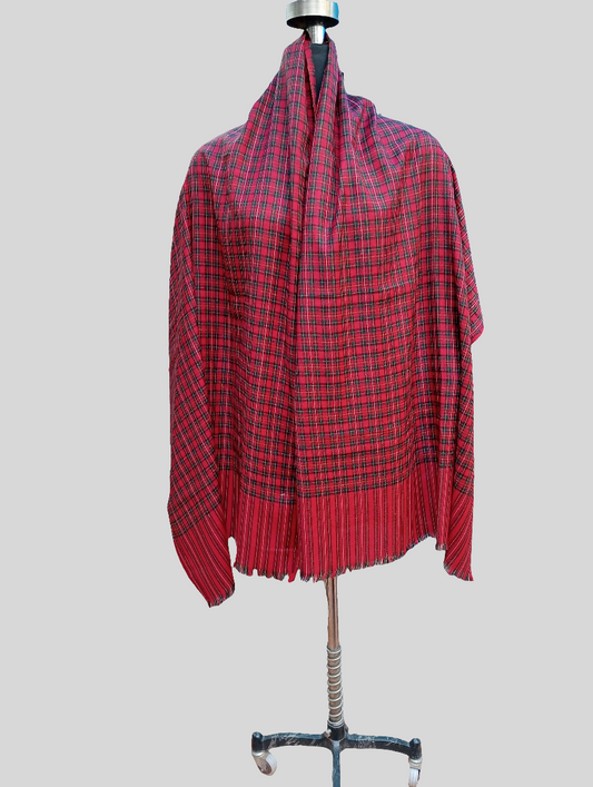 Red check stole