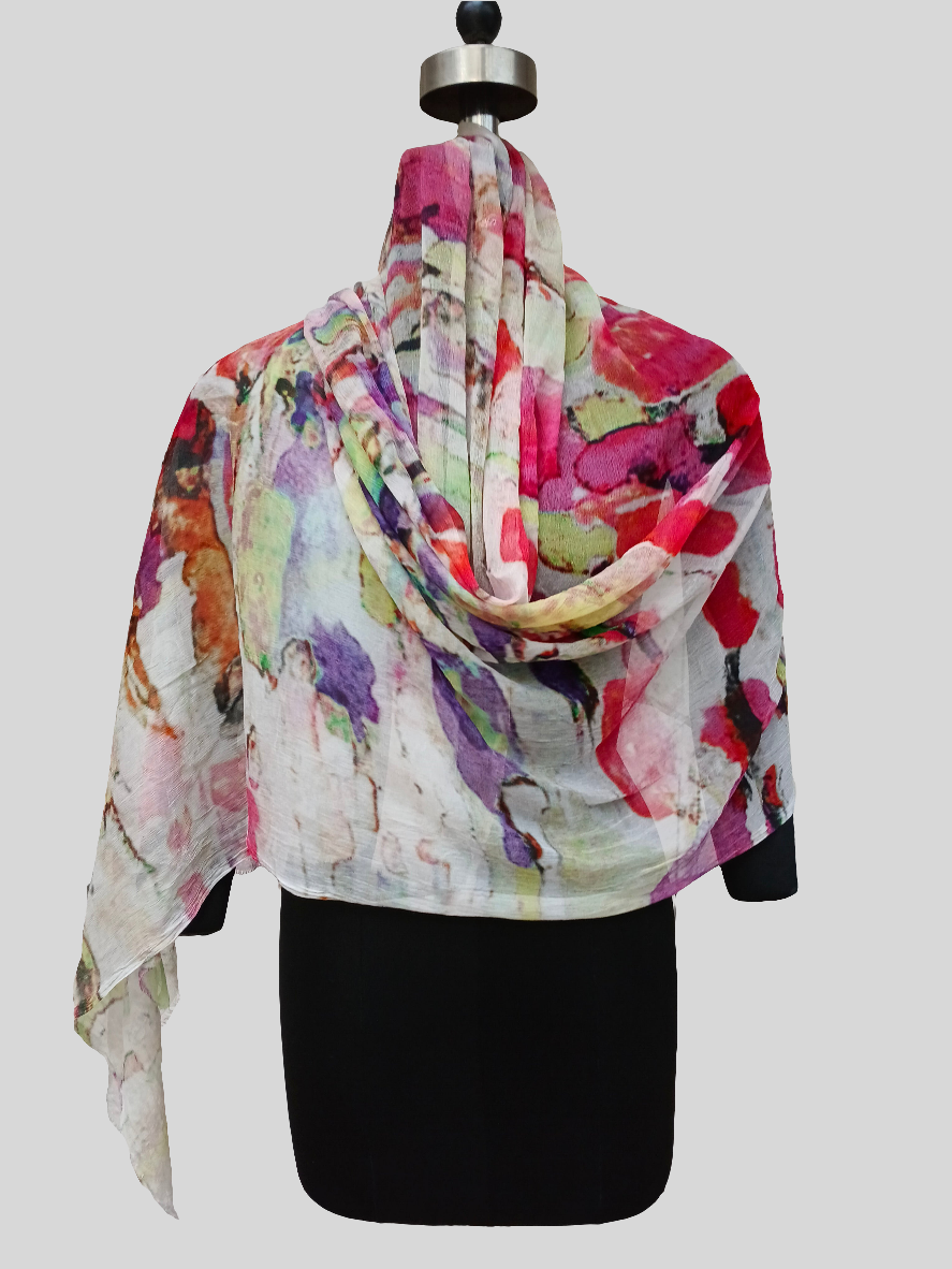 Colour full chiffon stole