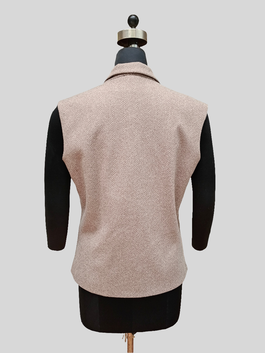 Fine wool herringbone jacket