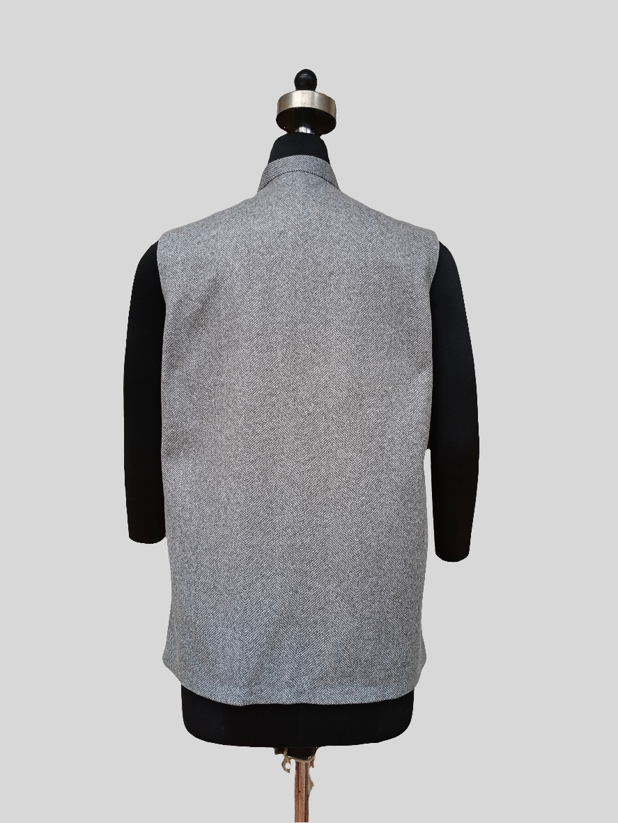 Men's Fine wool herringbone jacket