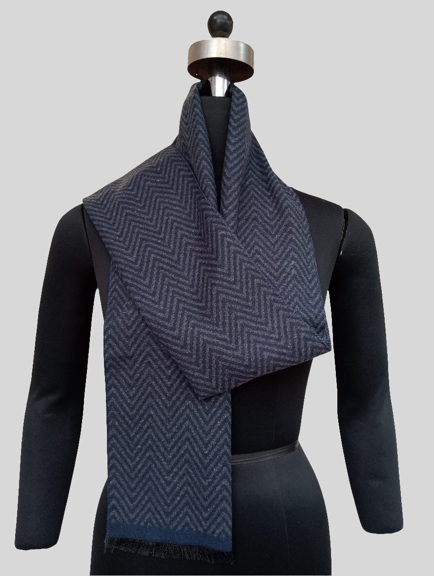 Herringbone Silk wool stole