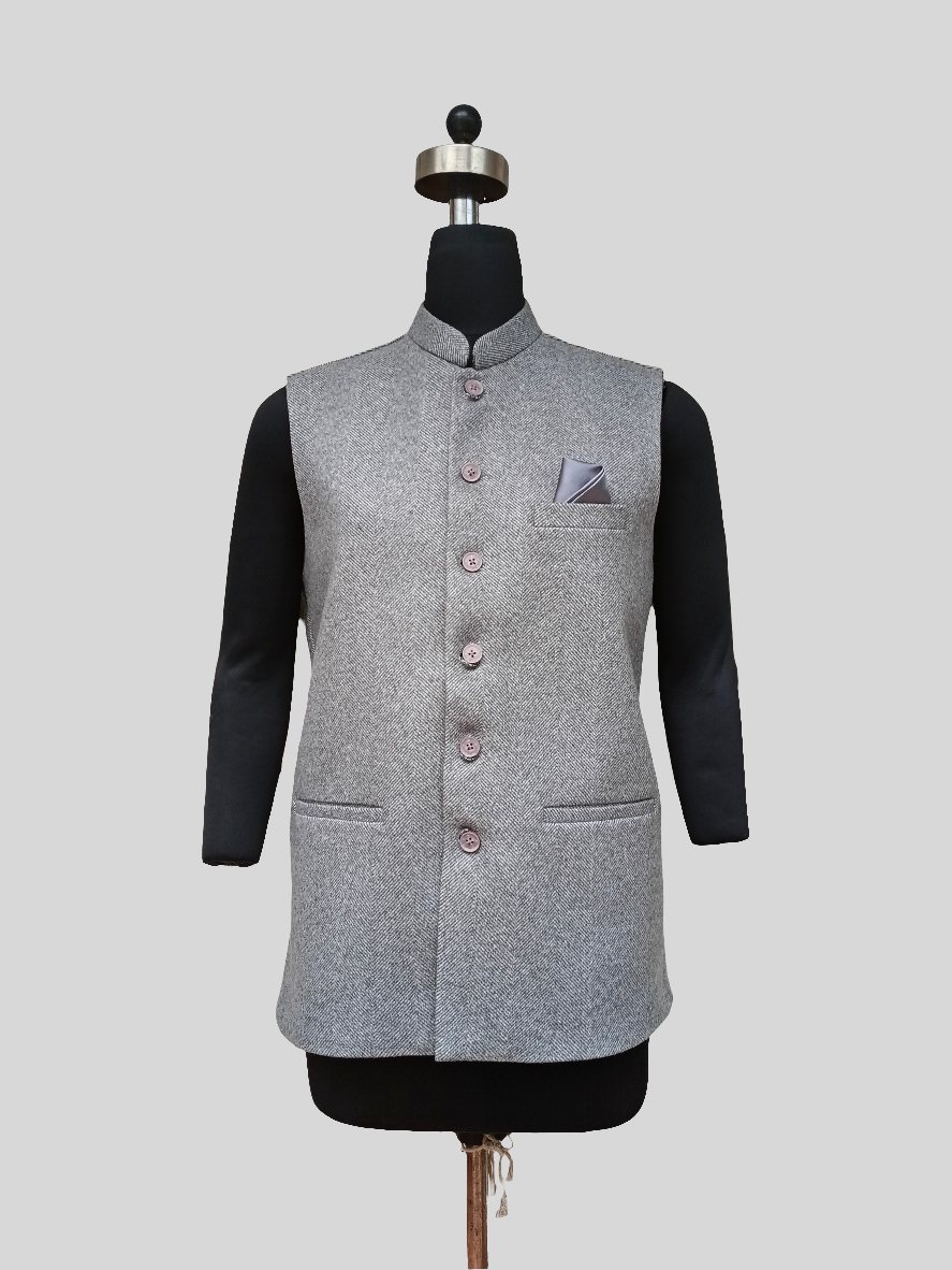 Men's Fine wool herringbone jacket