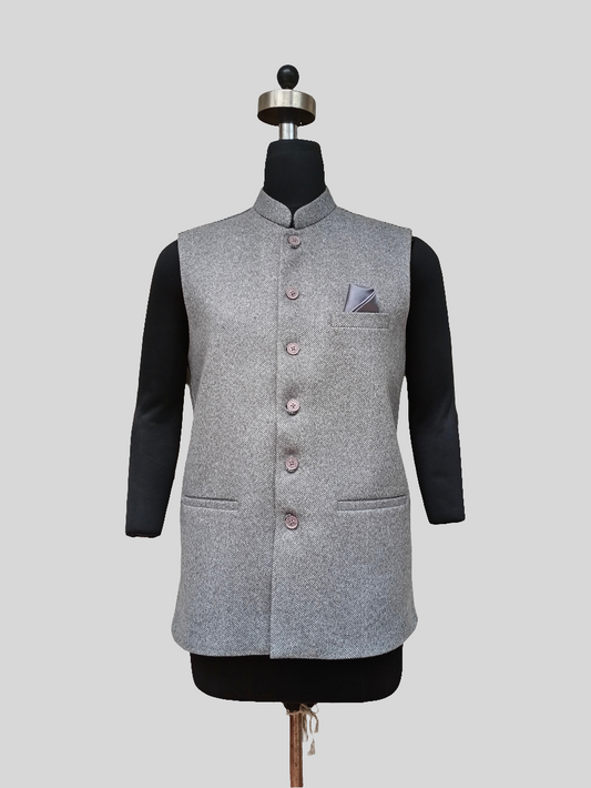 Men's Fine wool herringbone jacket