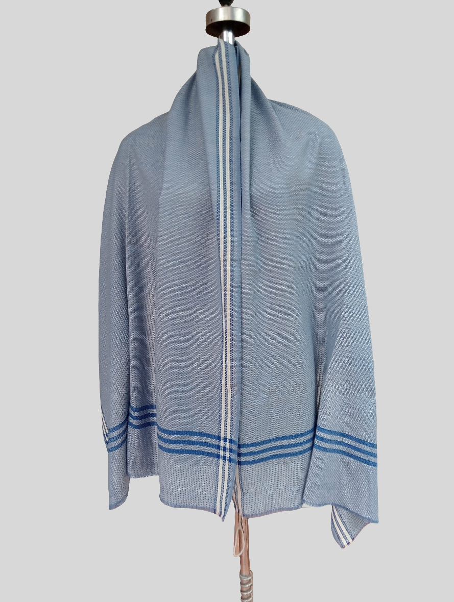 Ladies blue Striped stole