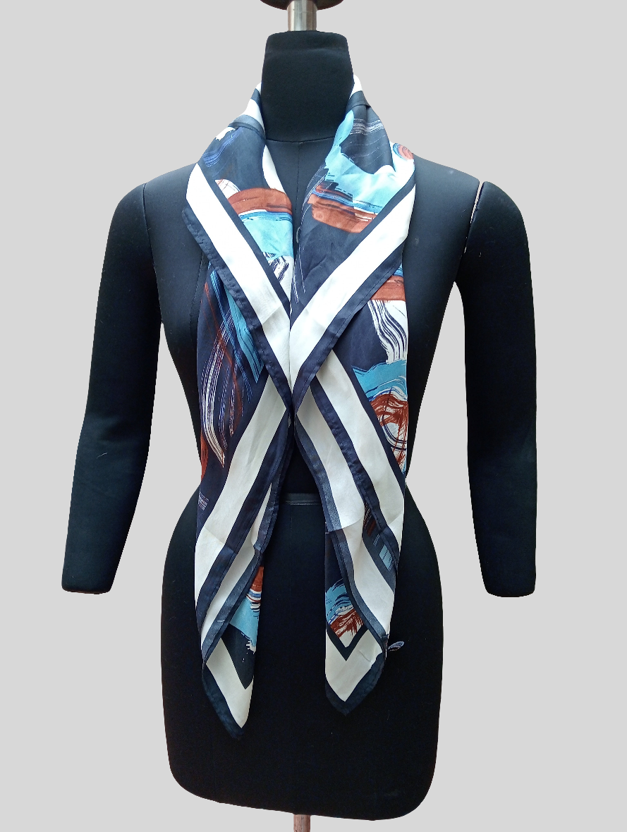 Pure silk scarf-abstract