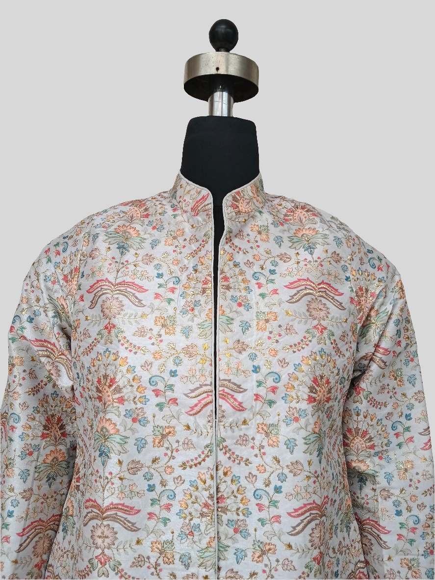 Kalamkari silk embroidered jacket