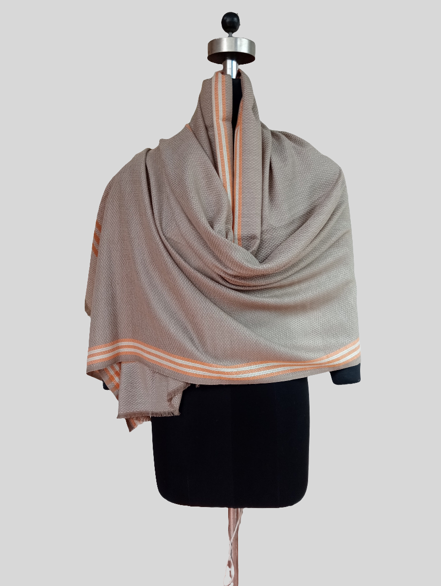 Ladies beige Stripe stole