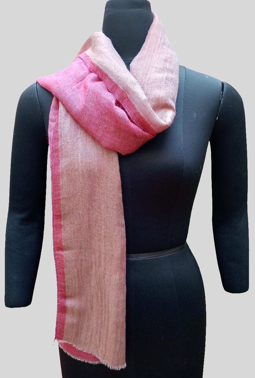 Zari reversible scarf - red