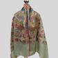 Hand Embroidered KalamKari shawl - Green
