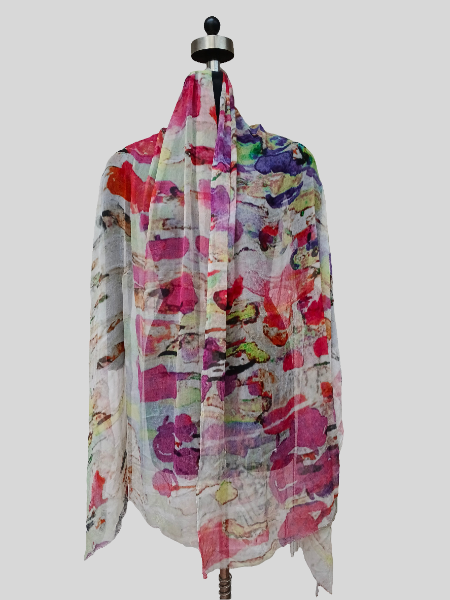 Colour full chiffon stole