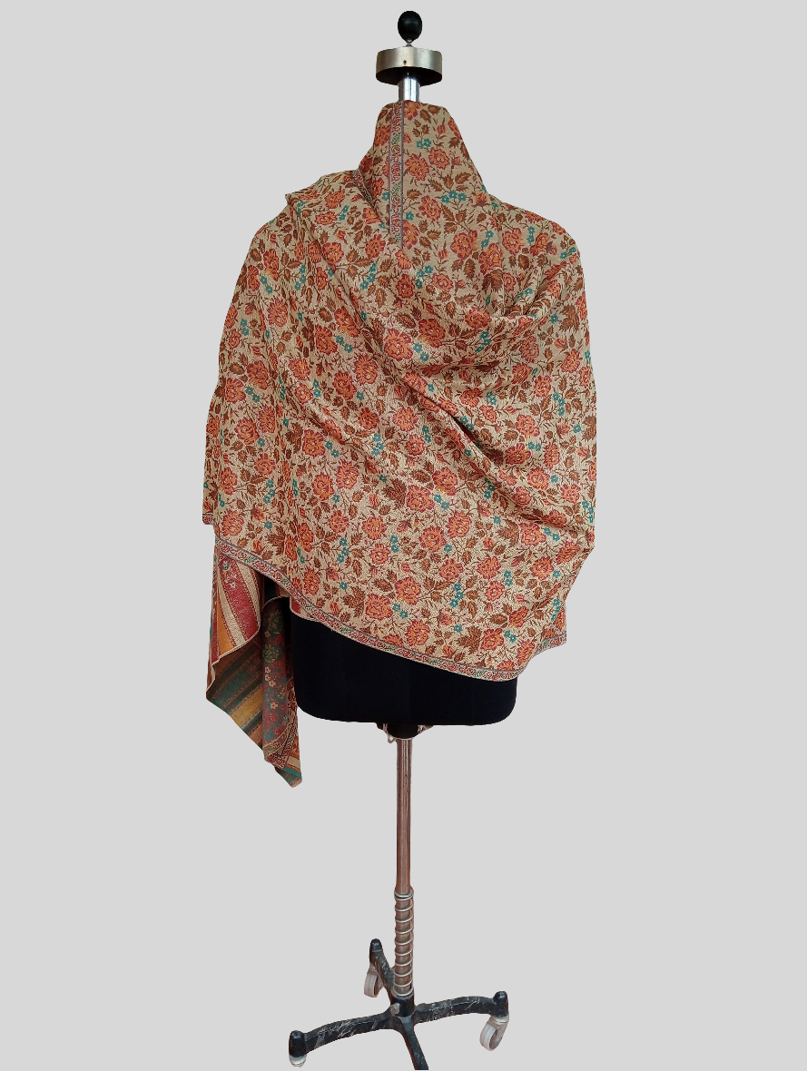 Orange flower Floral print shawl