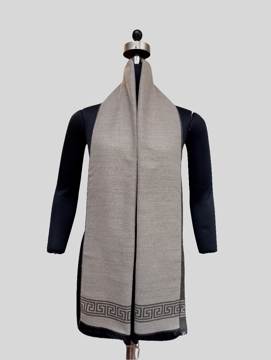 Silk wool reversible stole