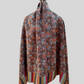 Orange Floral flower print shawl