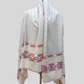 Self jacquard shawl with on Ikkat border