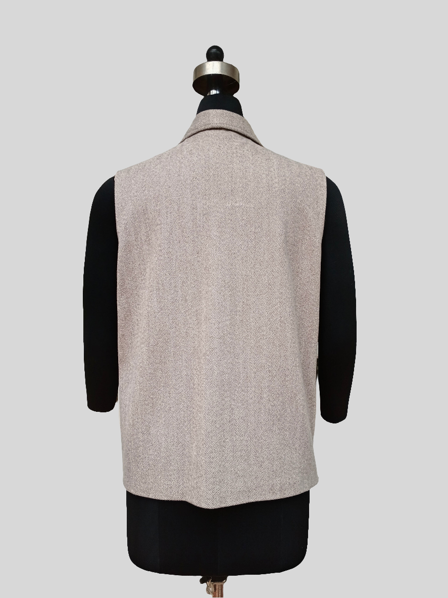 Fine wool herringbone jacket