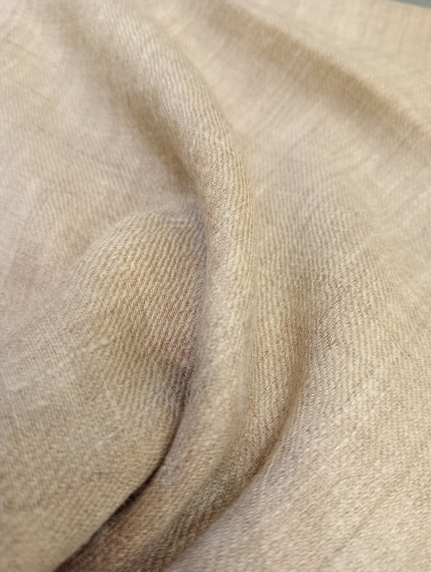 Hand made Pure pashmina plain beige shawl