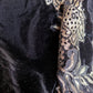 Plain Velvet stole with zari lace