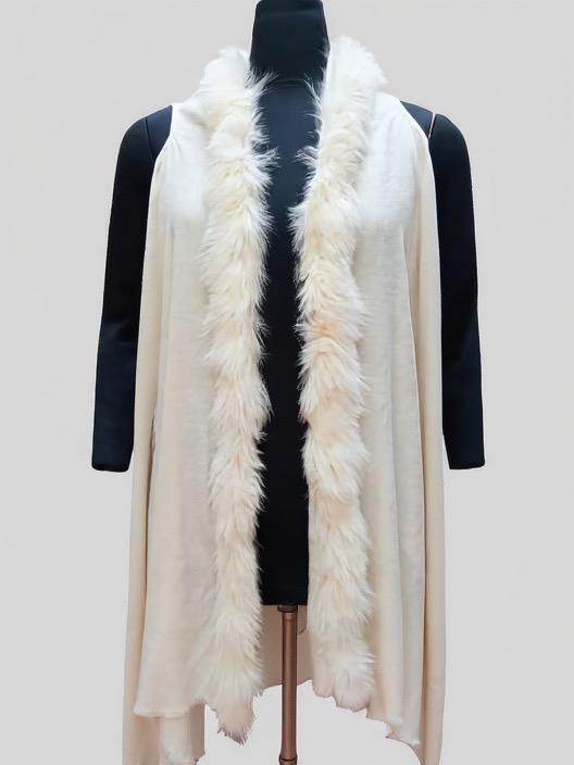 Cashmere faux fur jacket