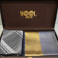 Men’s silk wool +ladies zari reversible stole Combo box