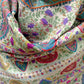 Hand Embroidered KalamKari shawl - Green