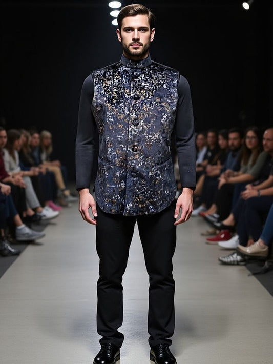 Men’s Embossed Velvet Jacket