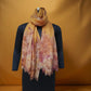 Pure cashmere stole with Ombré Lace