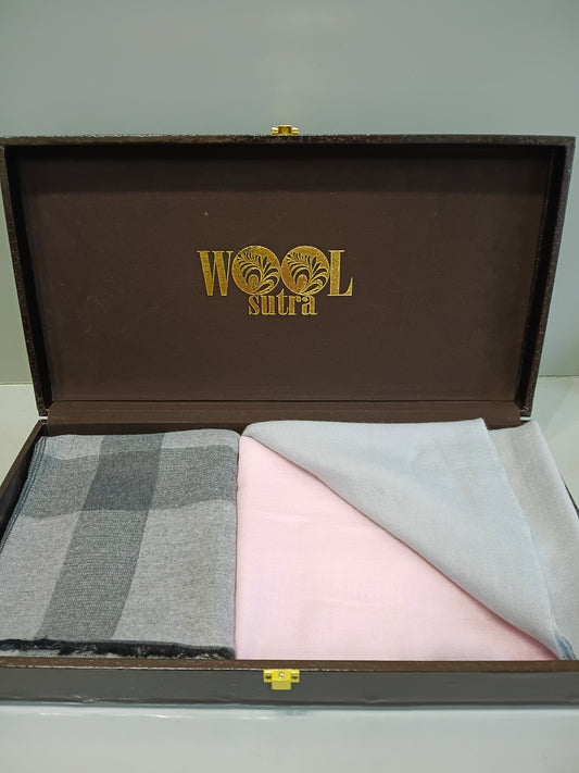 Men’s silk wool +ladies double shaded stole