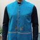 Embroidered border men's jacket